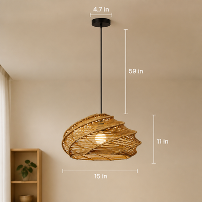 French Paper Rope Pendant Light