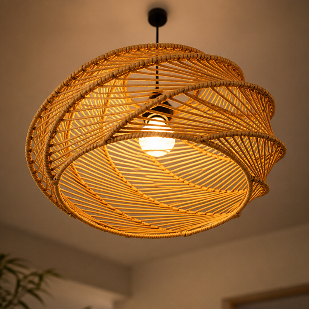 French Paper Rope Pendant Light