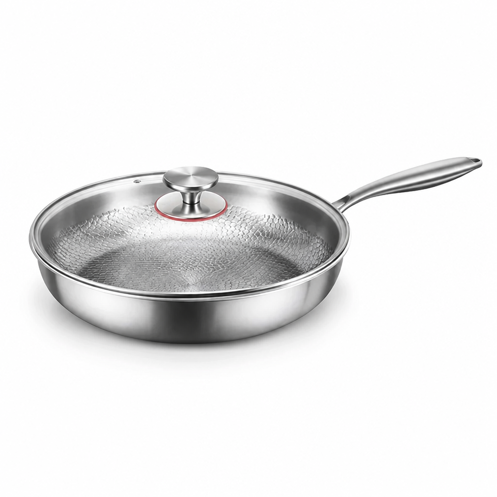 Frying Pan Hammered Titanium Natural Non-Stick Induction Compatible