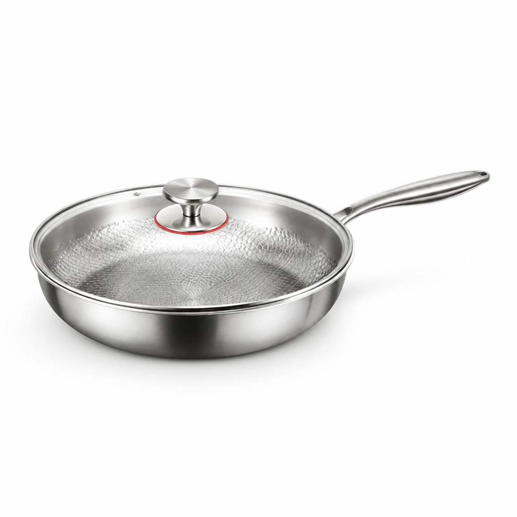 Frying Pan Hammered Titanium Natural Non-Stick Induction Compatible