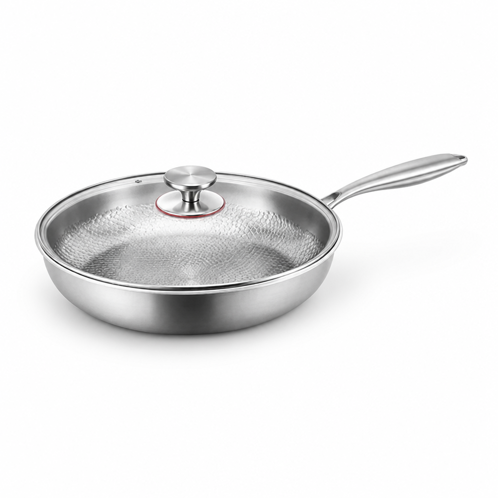 Frying Pan Hammered Titanium Natural Non-Stick Induction Compatible