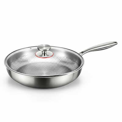 Frying Pan Hammered Titanium Natural Non-Stick Induction Compatible