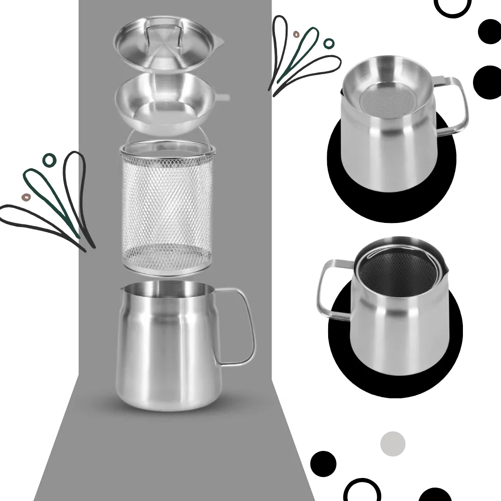 Frying Pot Integrated Oil Sieve Stainless Steel Heat-Resistant Handle