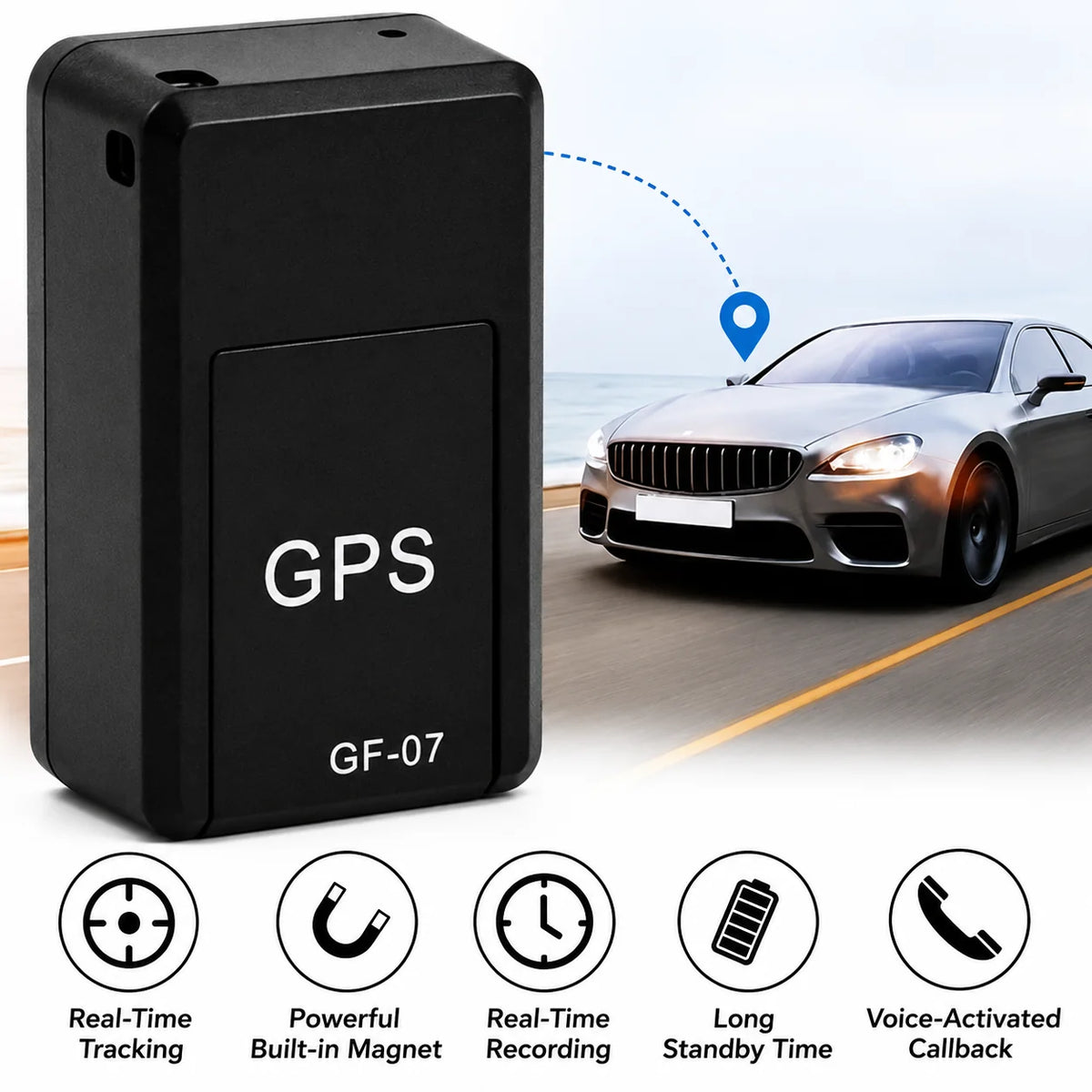 GPS Tracker Real-Time App Magnetic No Subscription