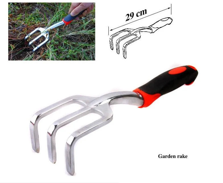 Garden Tool Set 10-Piece Ergonomic Handles Multi-Compartment Bag