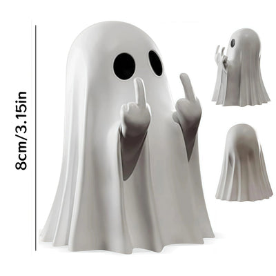 Ghost Figurine Compact Polyresin Tabletop White Or Black
