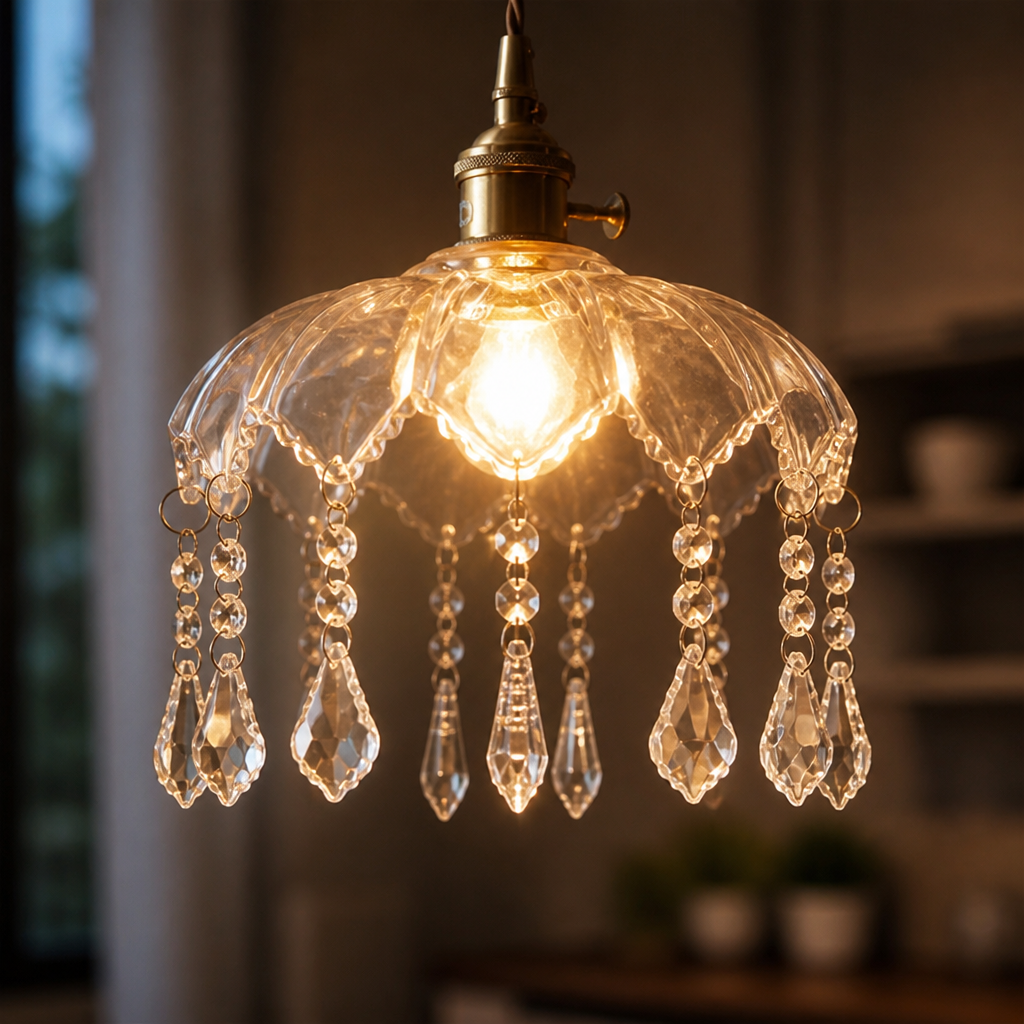 Glass 10-Strand Pendant Light