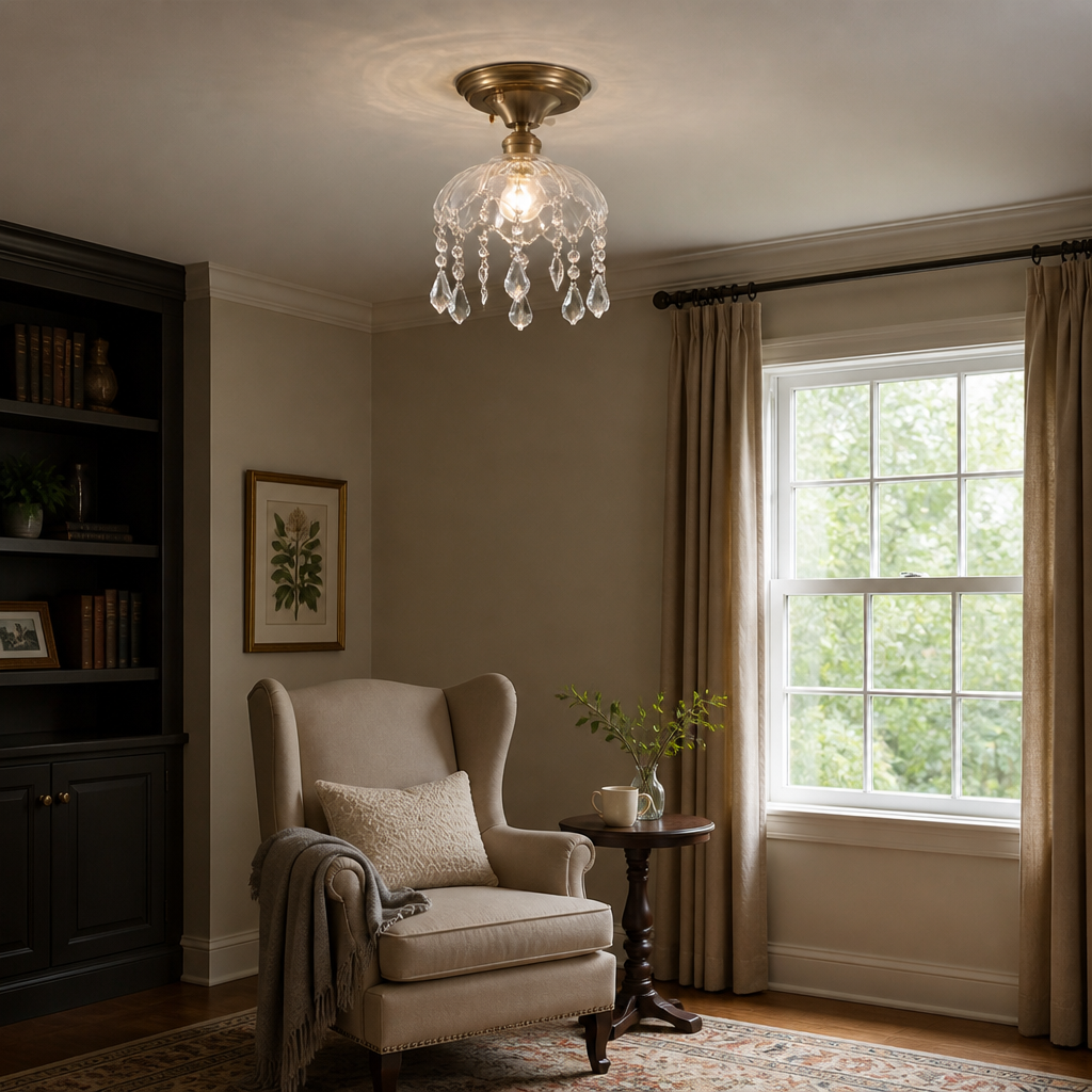 Glass 10-Strand Pendant Light