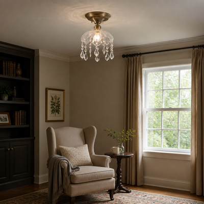 Glass 10-Strand Pendant Light