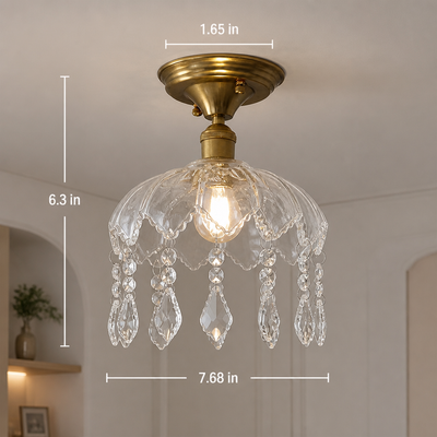 Glass 10-Strand Pendant Light