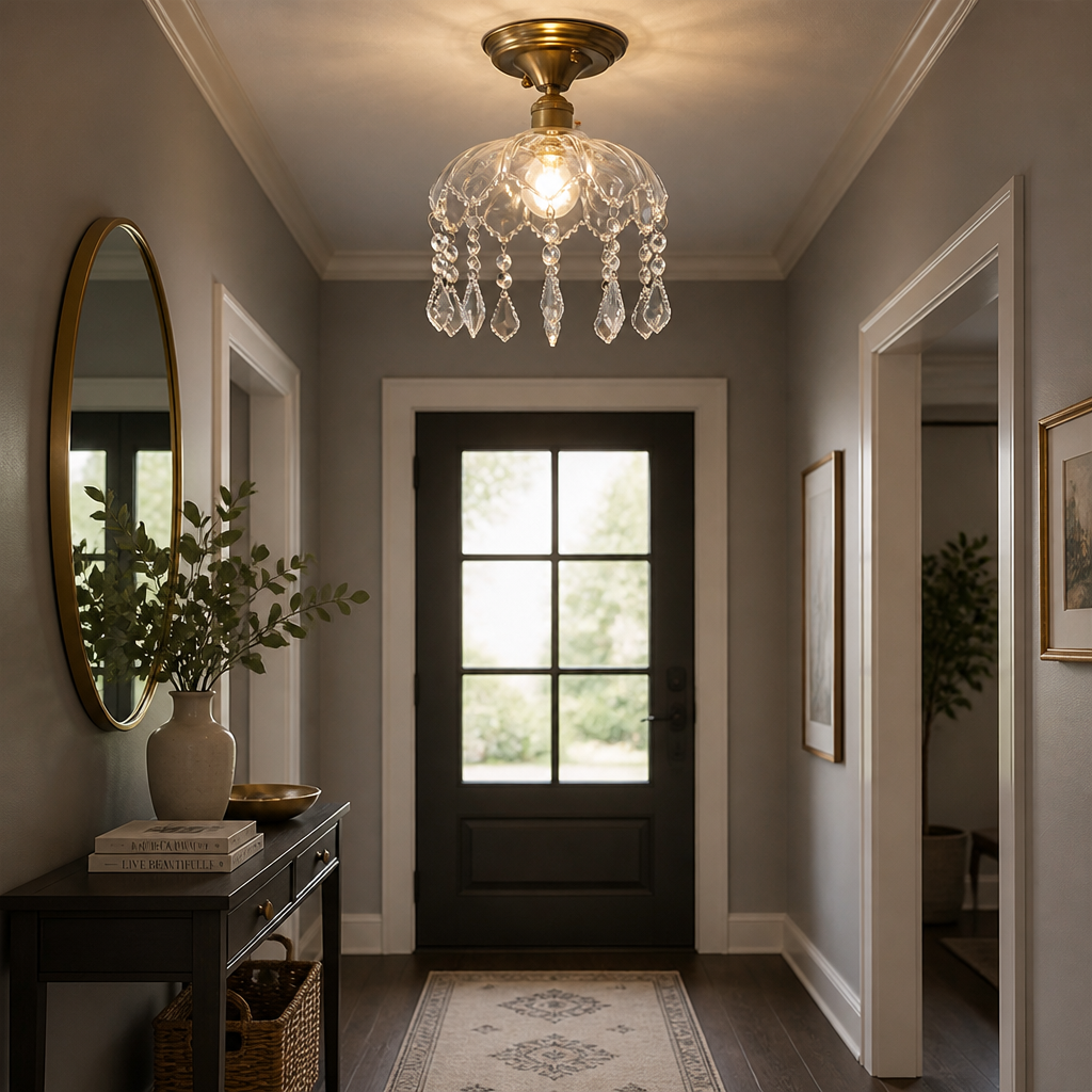 Glass 10-Strand Pendant Light