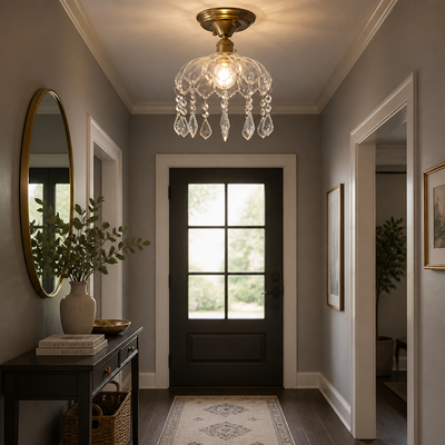 Glass 10-Strand Pendant Light