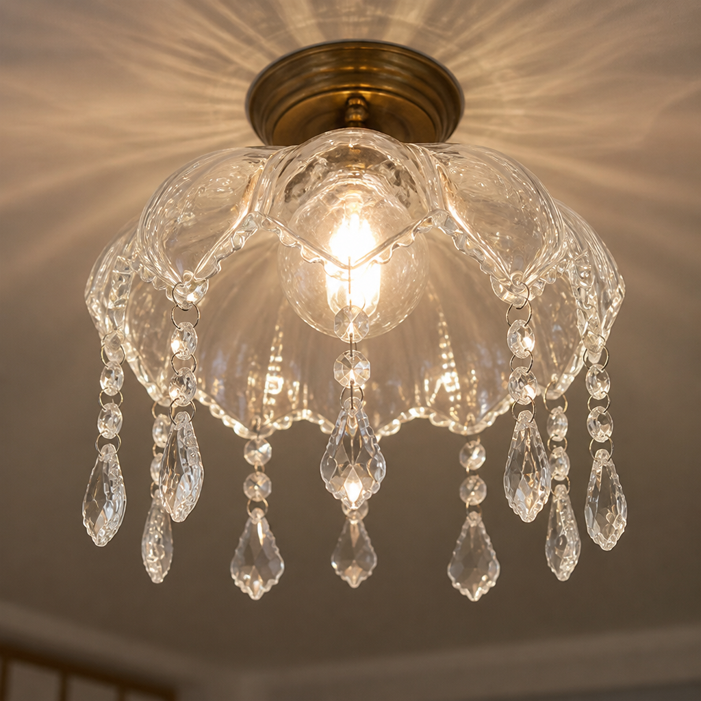 Glass 10-Strand Pendant Light