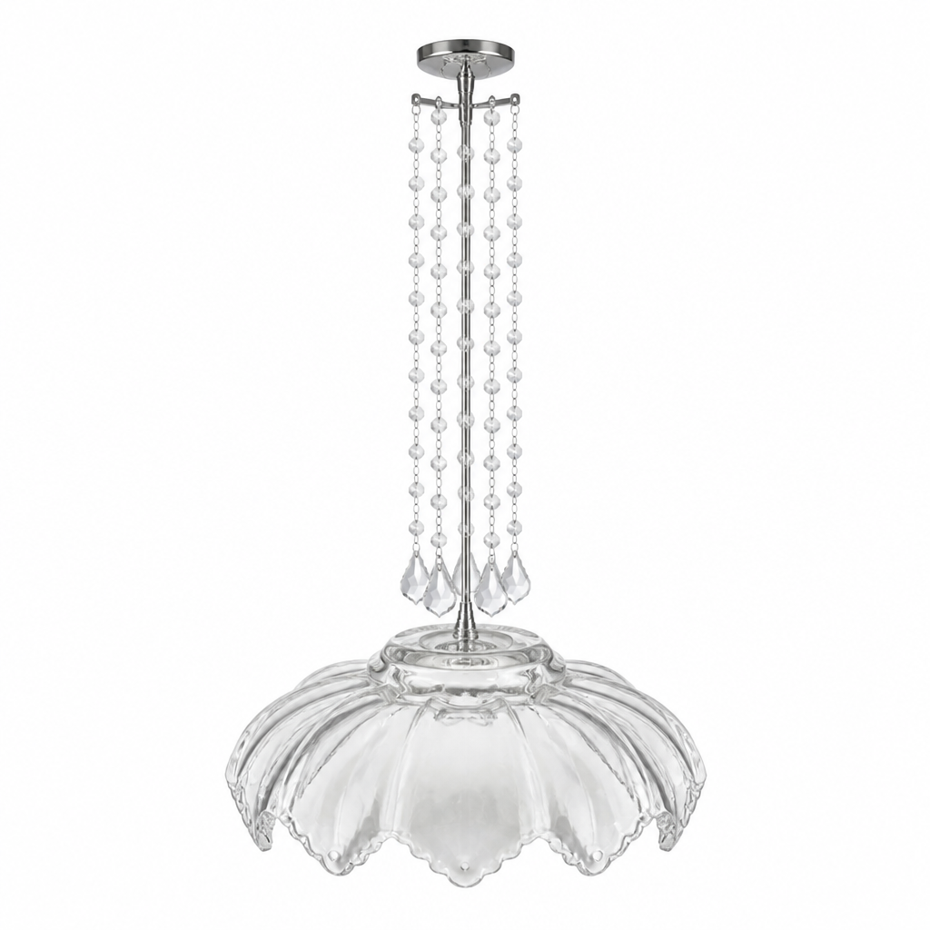 Glass 10-Strand Pendant Light