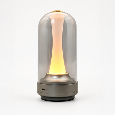 Glass LED Mushroom Night Light