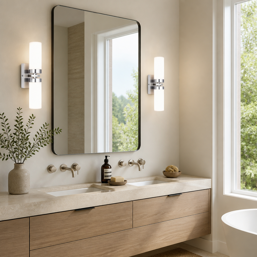 Glass LED Up-Down Wall Sconce