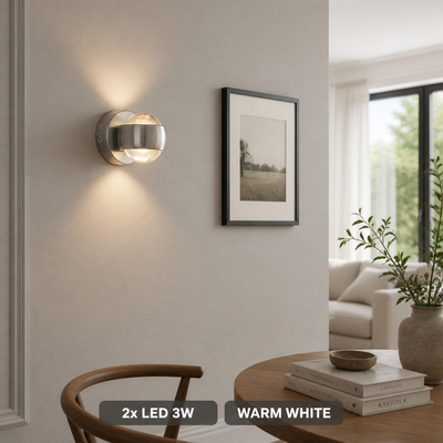 Glass LED Up & Down Wall Sconce