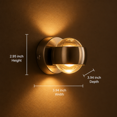 Glass LED Up & Down Wall Sconce