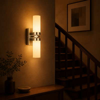 Glass LED Up-Down Wall Sconce
