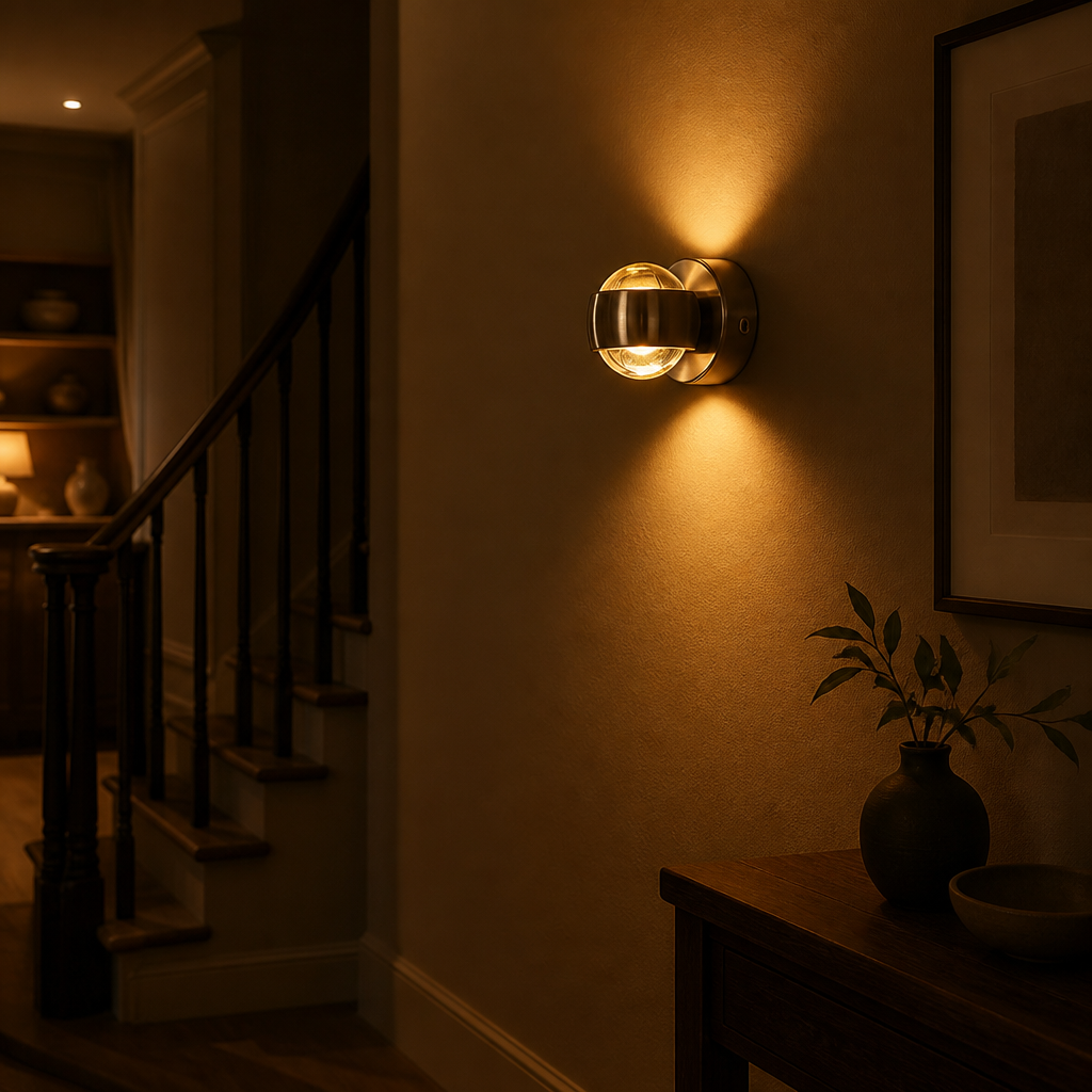 Glass LED Up & Down Wall Sconce
