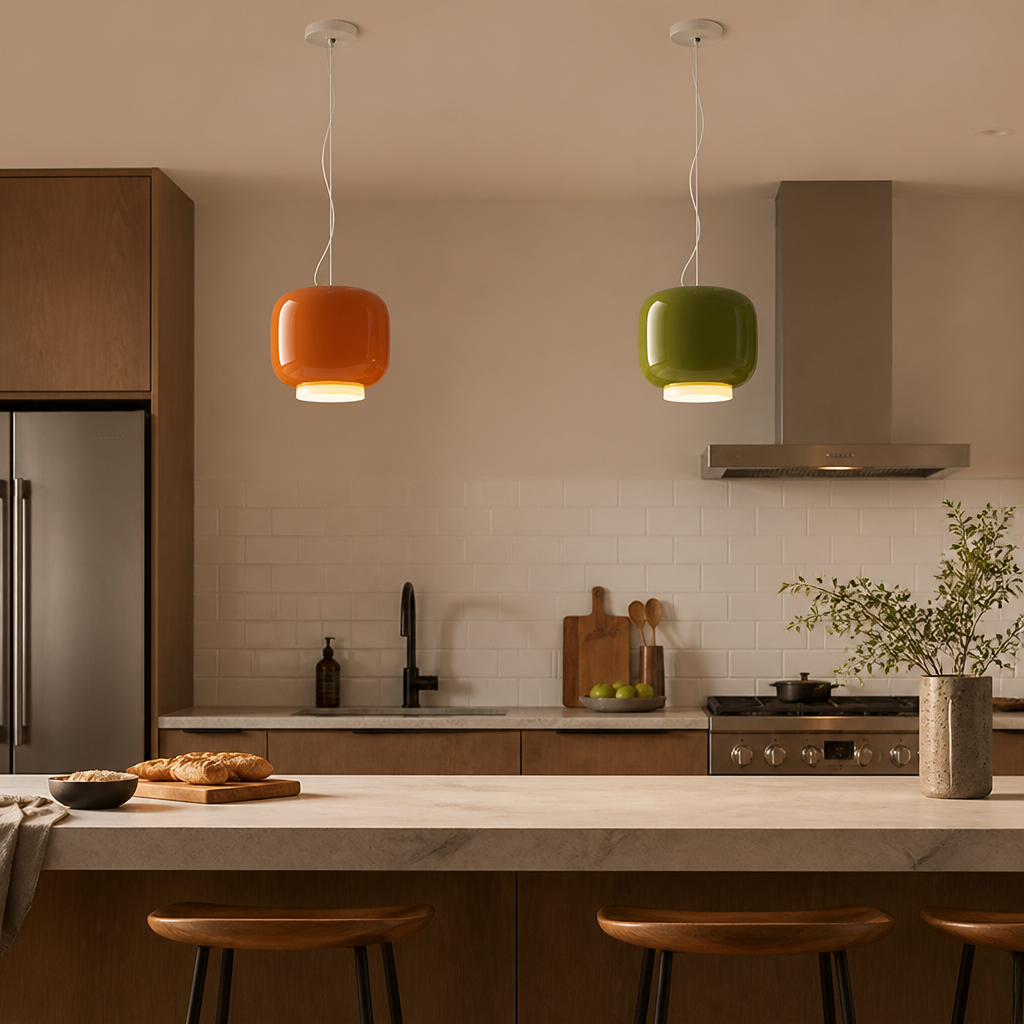 Glass Lantern Pendant Light