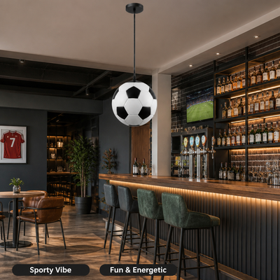 Glass Soccer Ball Pendant Light