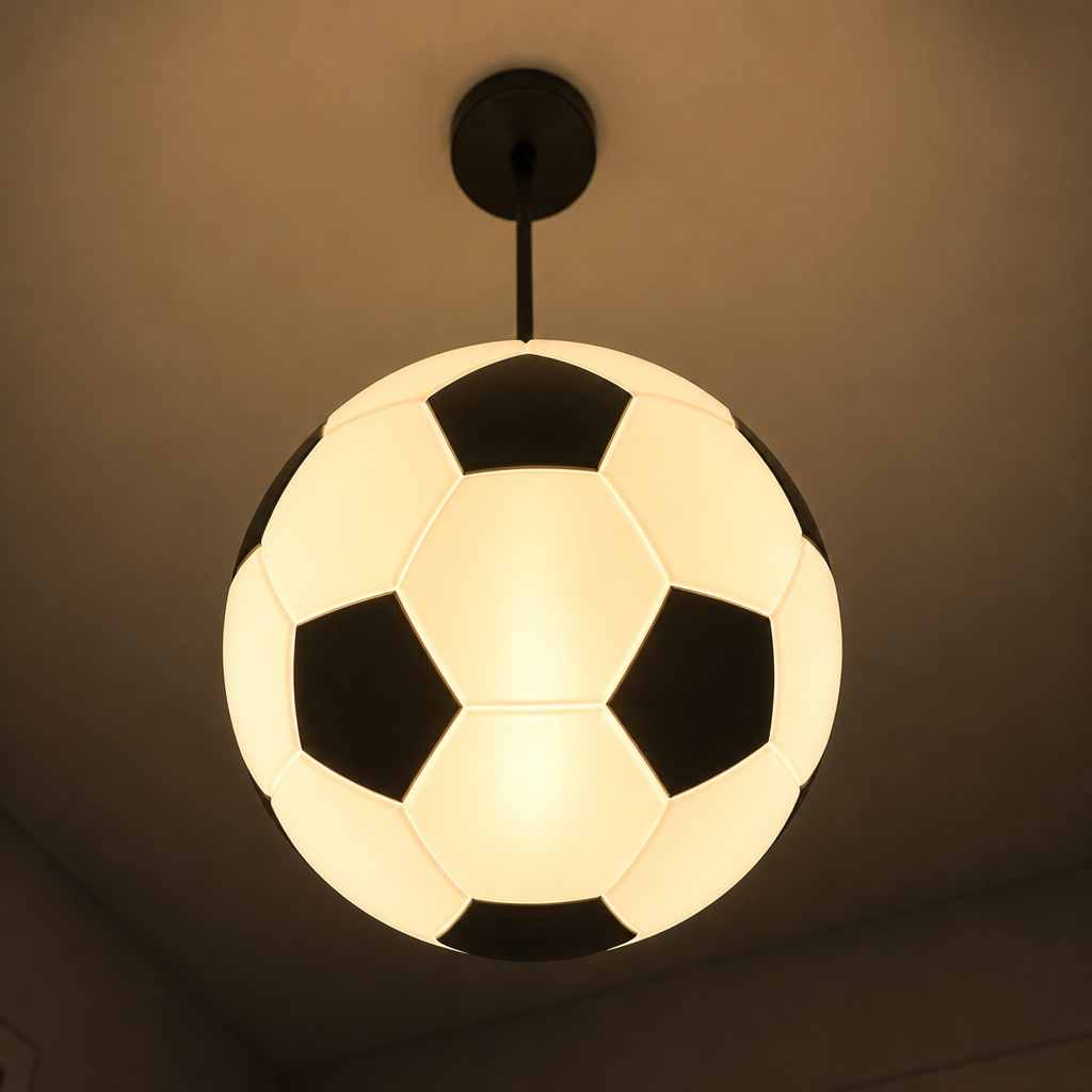 Glass Soccer Ball Pendant Light