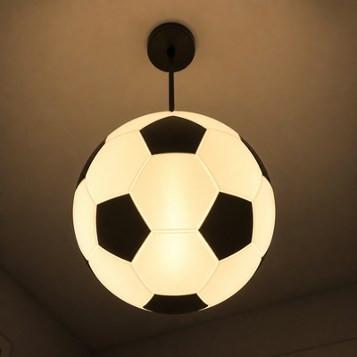 Glass Soccer Ball Pendant Light