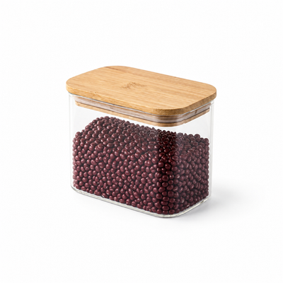 Glass Storage Jar Airtight Bamboo Lid & Food Safe