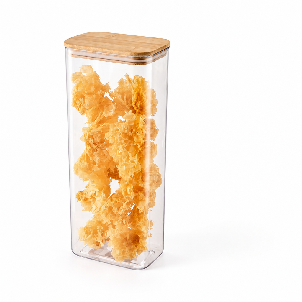 Glass Storage Jar Airtight Bamboo Lid & Food Safe
