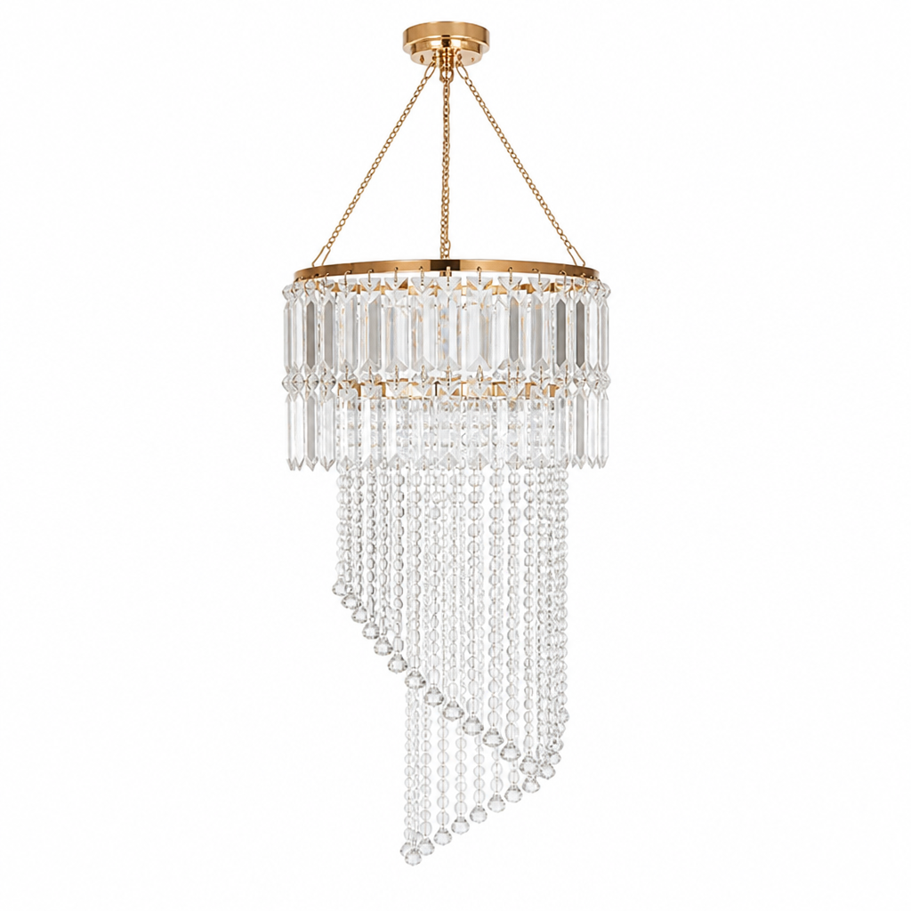 Golden Triangular String Lights