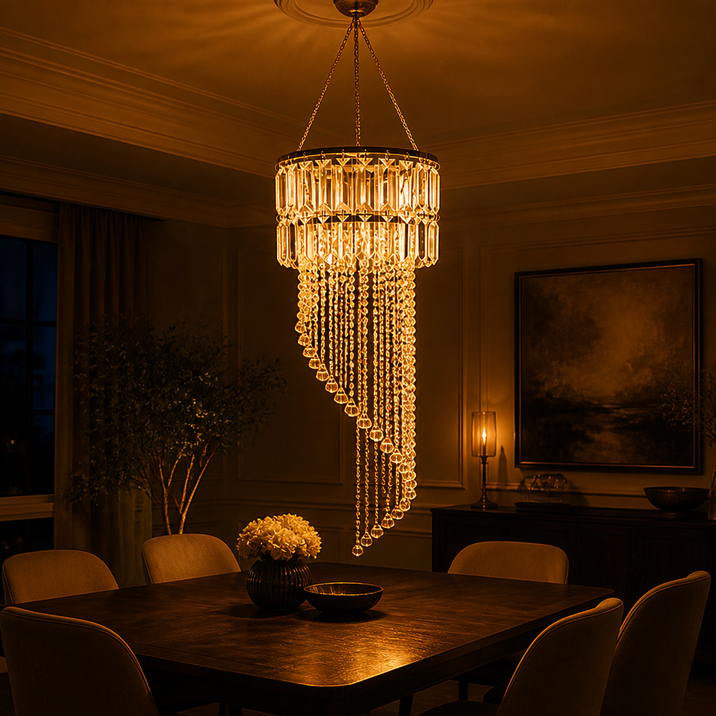 Golden Triangular String Lights