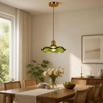 Green Lotus Leaf Pendant Light