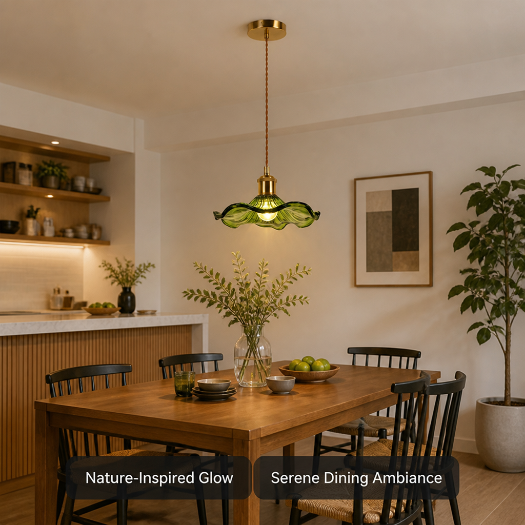 Green Lotus Leaf Pendant Light