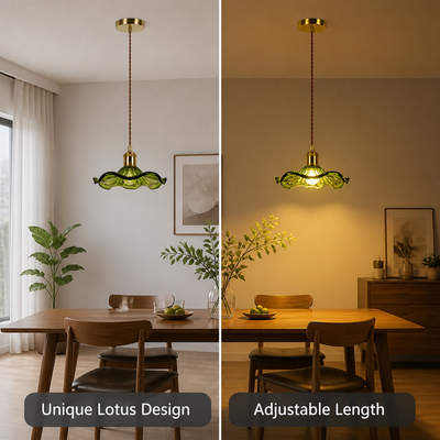 Green Lotus Leaf Pendant Light
