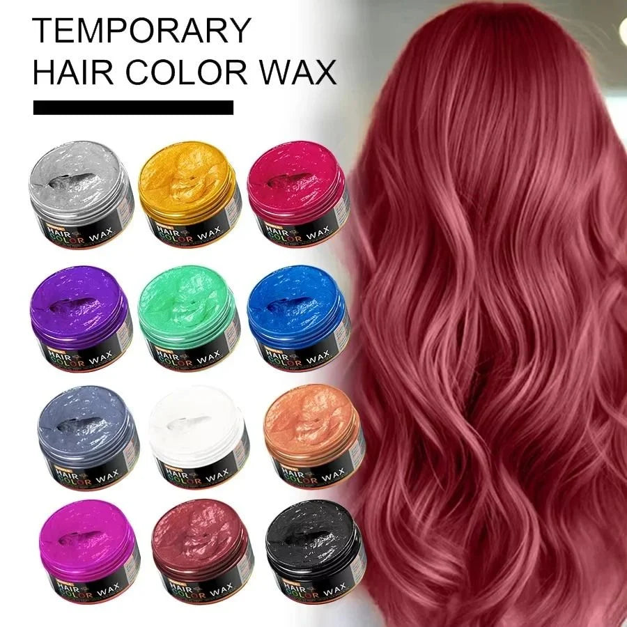 Hair Color Wax Opaque Water-Washable Finger-Apply