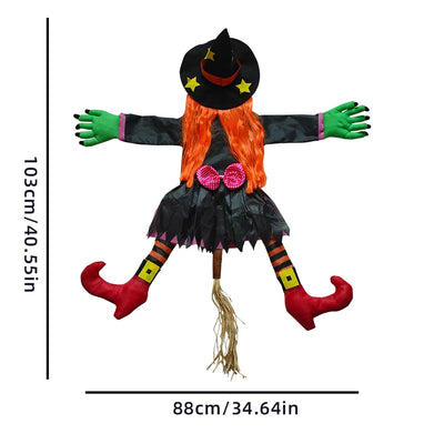 Hanging Witch Decoration Climbing Pose Lightweight Indoor & Outdoor