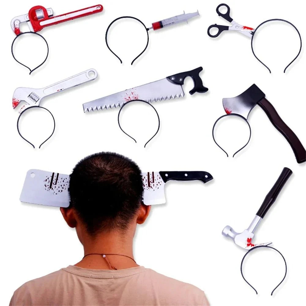 Headband Realistic Weapon Piercing Illusion Blood Effect
