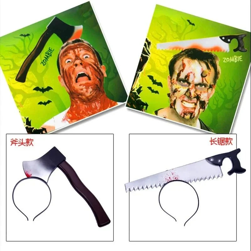 Headband Realistic Weapon Piercing Illusion Blood Effect