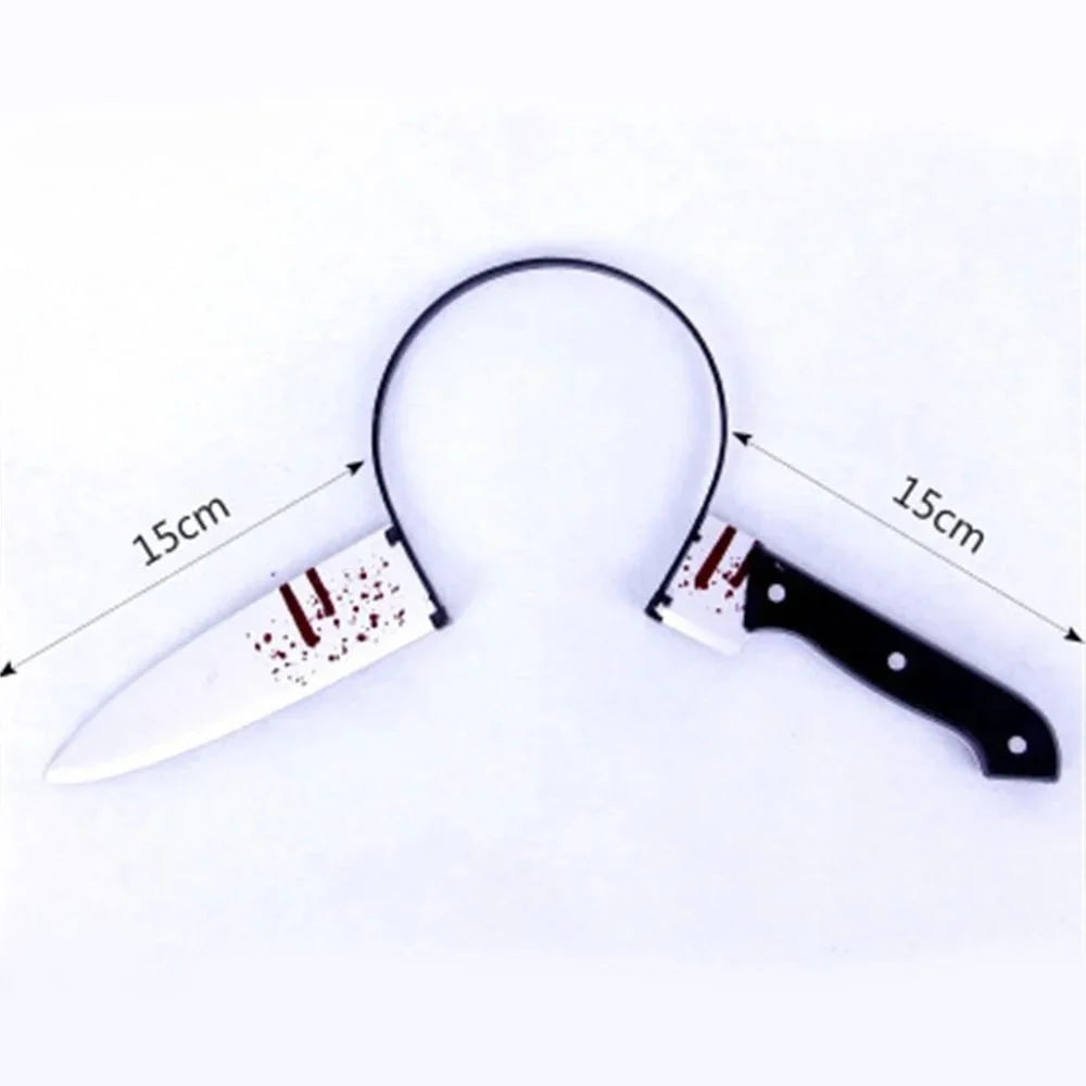 Headband Realistic Weapon Piercing Illusion Blood Effect
