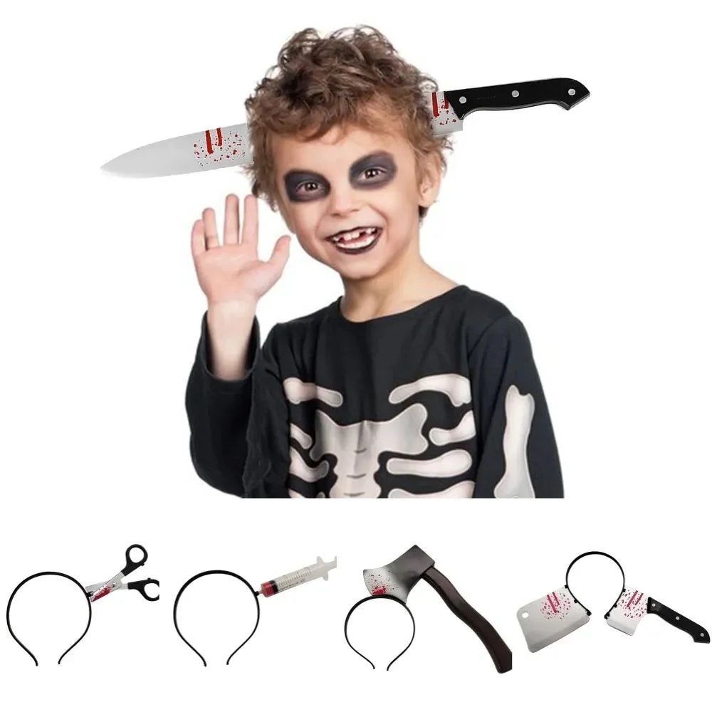 Headband Slip-On Realistic Bloody Weapon Illusion Lightweight