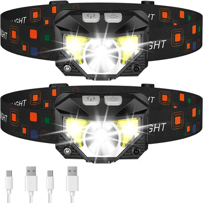 Headlamp Motion Sensor USB Rechargeable 1200 Lumens