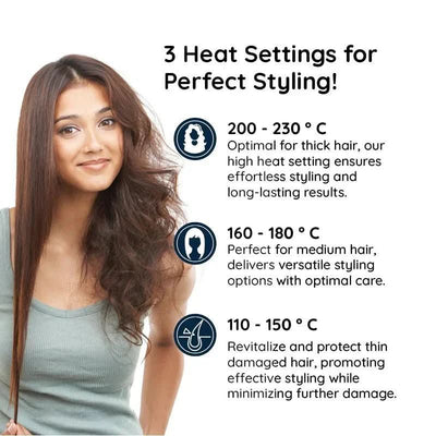Hot Air Brush 2-In-1 Rotating Ceramic Adjustable Heat