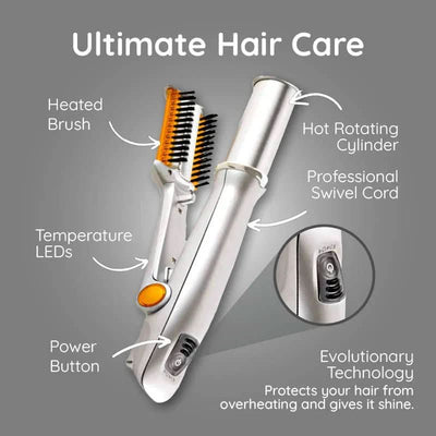 Hot Air Brush 2-In-1 Rotating Ceramic Adjustable Heat