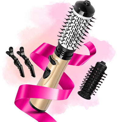 Hot Air Brush 360° Auto-Rotate Ionic Interchangeable Heads