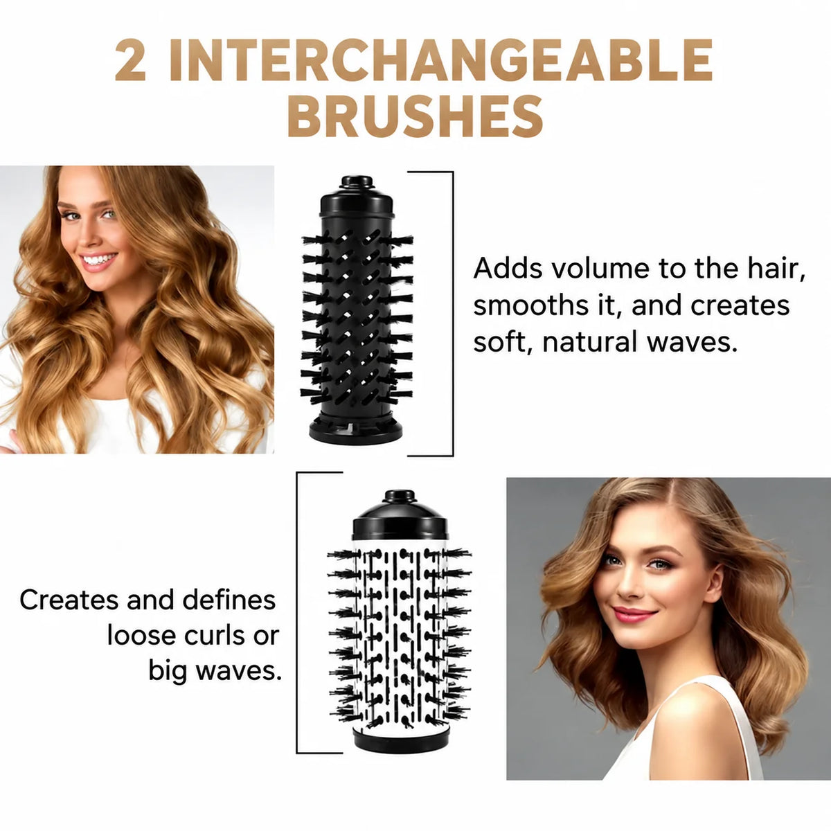 Hot Air Brush 360 Degree Rotation & Ion Technology