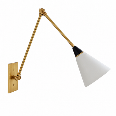 Industrial Copper LED Foldable Arm Wall Sconce