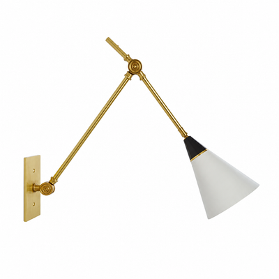 Industrial Copper LED Foldable Arm Wall Sconce
