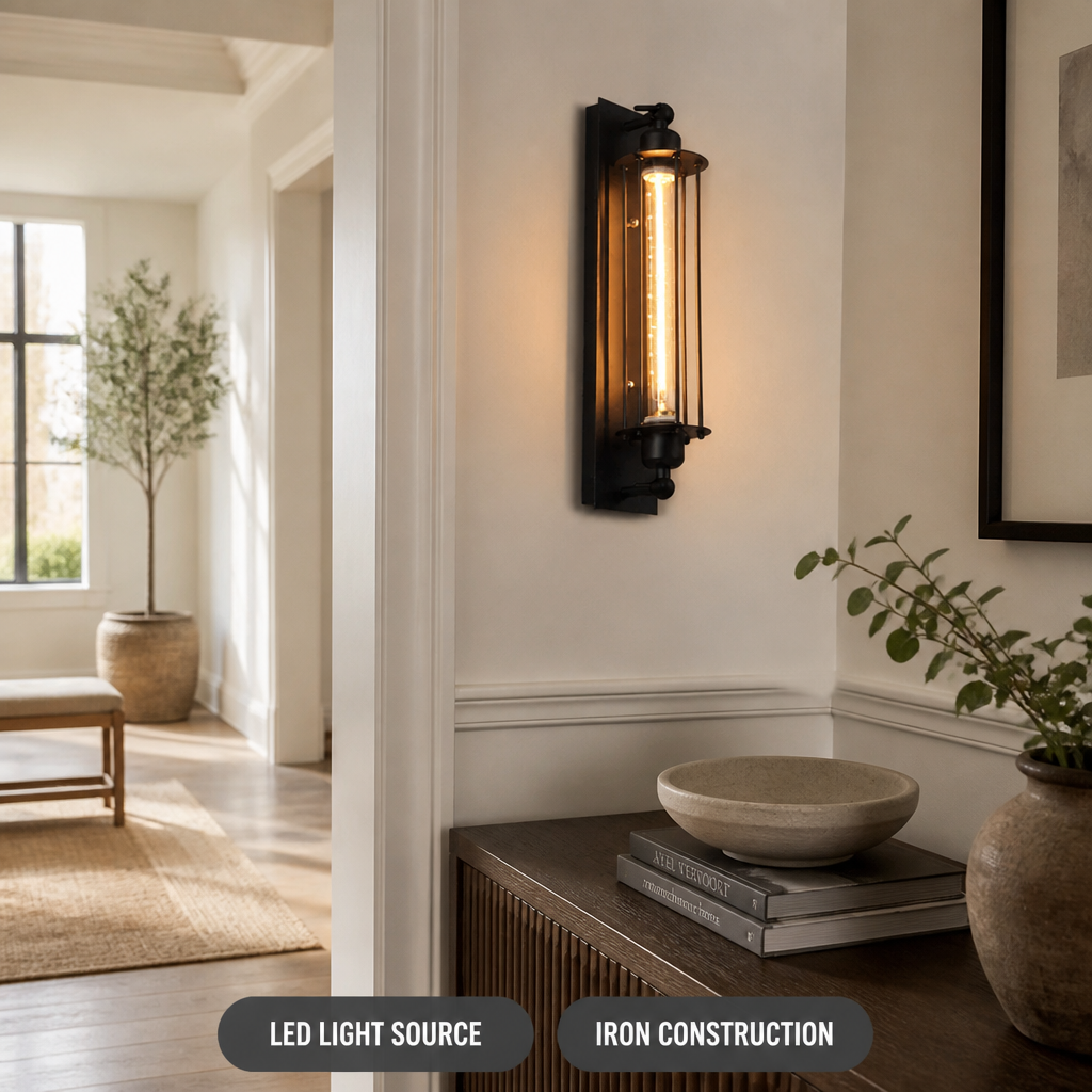 Industrial Iron LED Wall Sconce