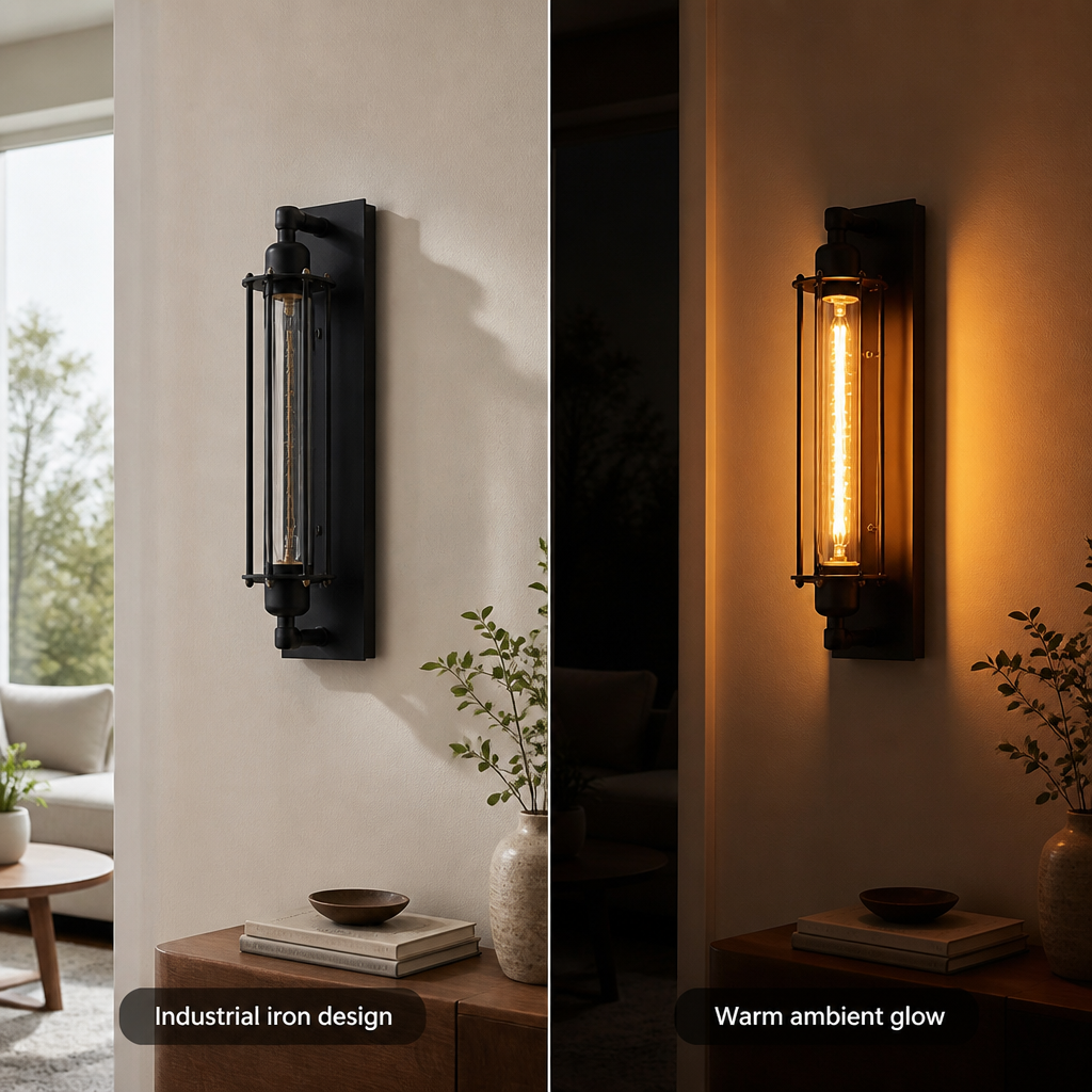 Industrial Iron LED Wall Sconce